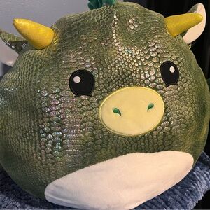 Squishmallows Green and Gold Dragon Plush